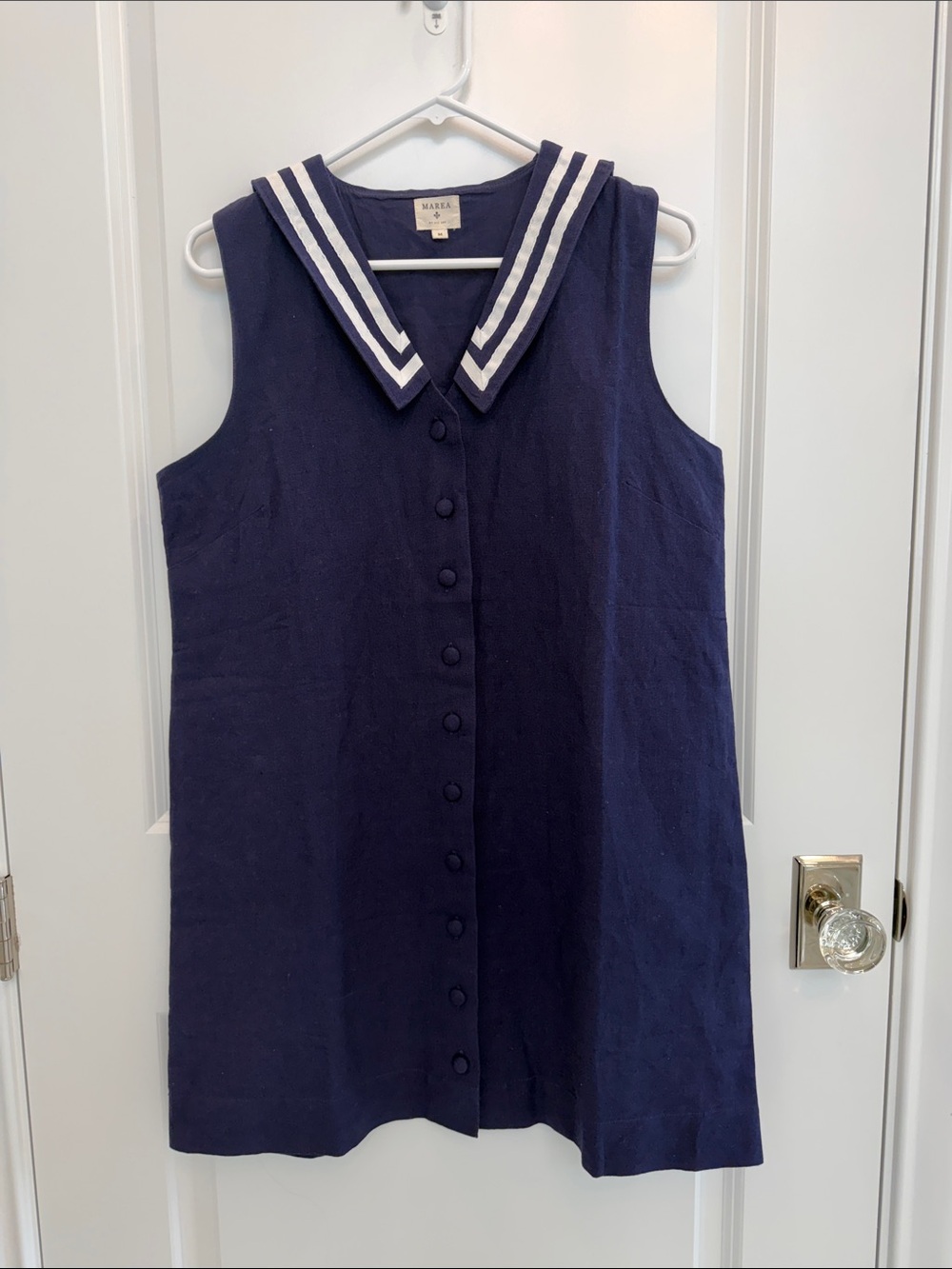 Marea by Liz Joy Sleeveless Navy Sailor-Collar Women’s Dress